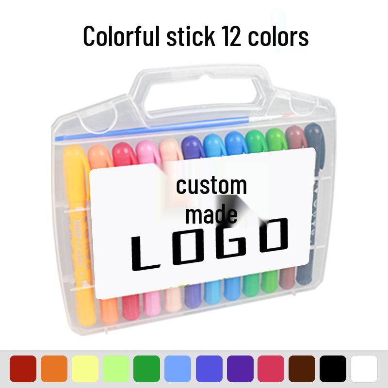 Water-Soluble Crayons: Single-Color Sticks in 12, 18, 24, or 36 Colors for Brush Oil Painting and Kindergarten Art.