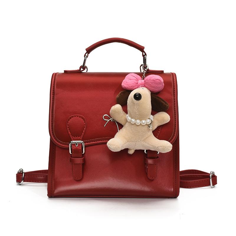 Korean Portable Personalized Bag Women's 2025 New Trendy Fashion Backpack College Style Multi-functional Shoulder Backpack