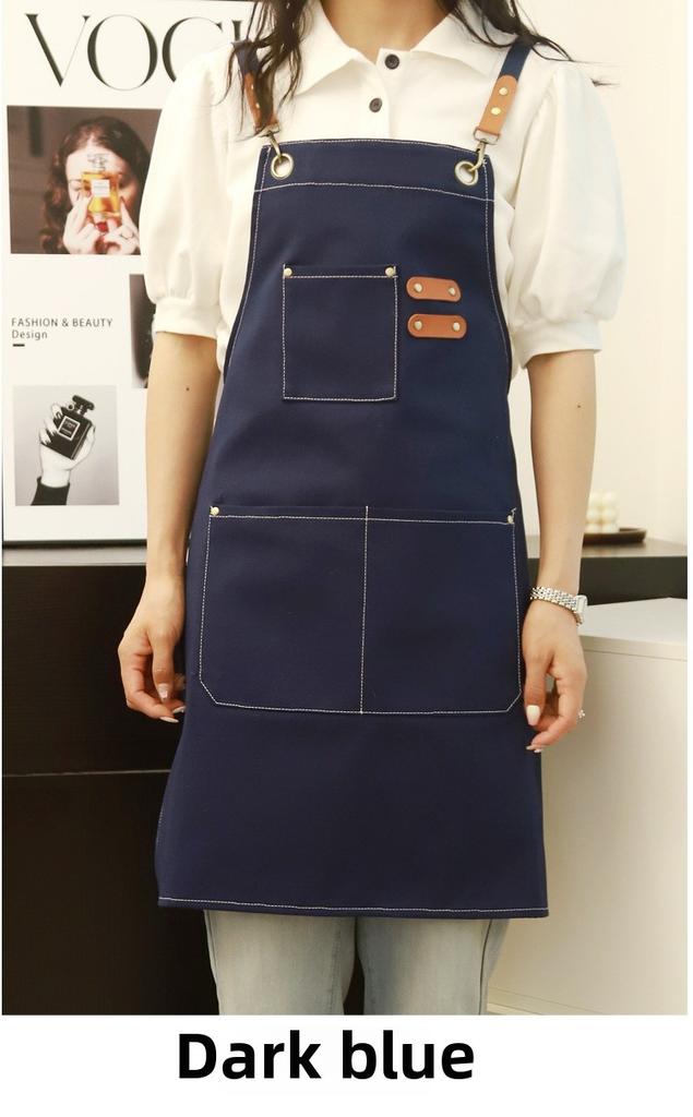 Wasserdichte und ölbeständige Koch- und Gartenschürze aus dicker Canvas-Baumwolle