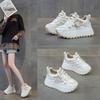 Spring and summer new thick-soled heightening dad shoes women's casual sports shoes with diamonds women's versatile trendy muffin women's shoes