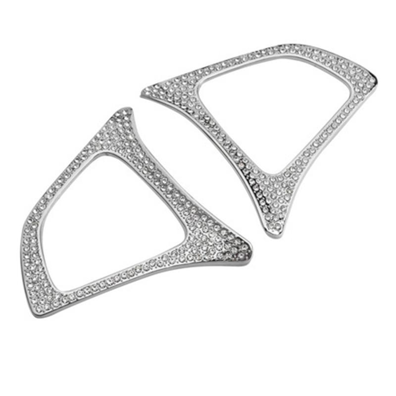 

Автомобильный руль, кнопка, рамка, наклейка, подходит для Mercedes Benz C Class GLA GLC CLA Class W205, авто интерьер серебряный