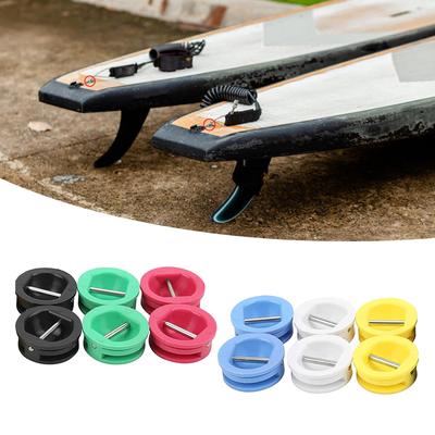 2Pcs Surfing Leash Plug Surfboard Leash Plug with Stainless Steel Bar Surfboard Leash Cup Water Sport Replacement Part