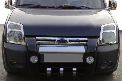 Abdeckungen für Scheinwerfer (2 Stück, Edelstahl) für Ford Connect 2002-2006
