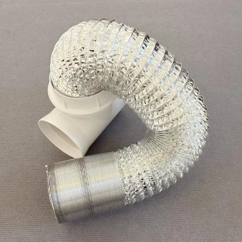 Practical Flexible Dryer Air Pipe Connector Heat Resistant Construction for Small Spaces and Improved Energy Efficiency