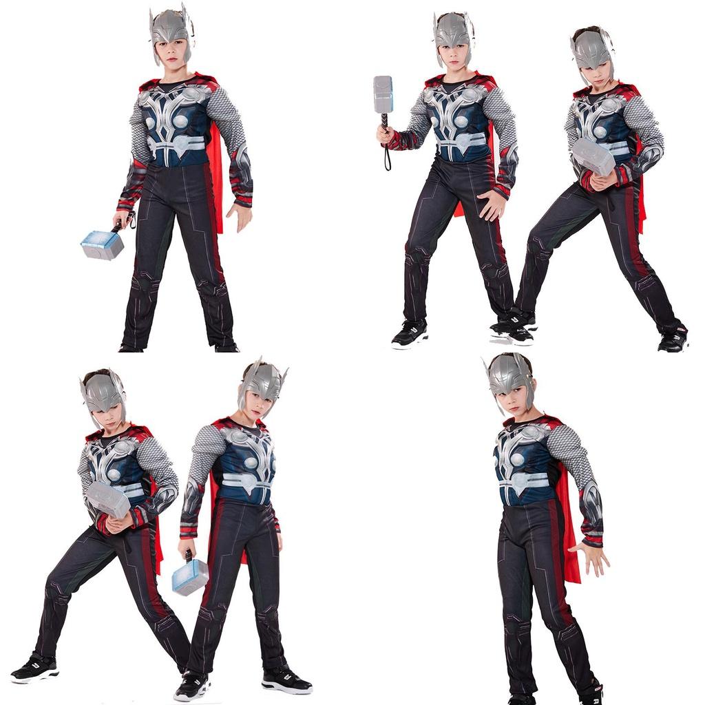 Avengers Endgame Thor Superhero Muscle Costume With Exquisite Workmanship For Adult Boys