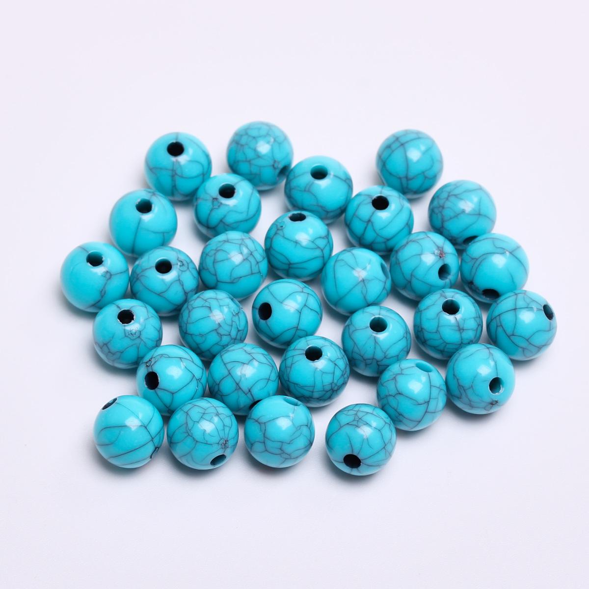 

Круглые свободные бусины браслет имитация камня бирюза 6-16 мм 50-5 шт DIY аксессуары для изготовления искусственных ювелирных изделий аксессуары для ожерелий 8mm