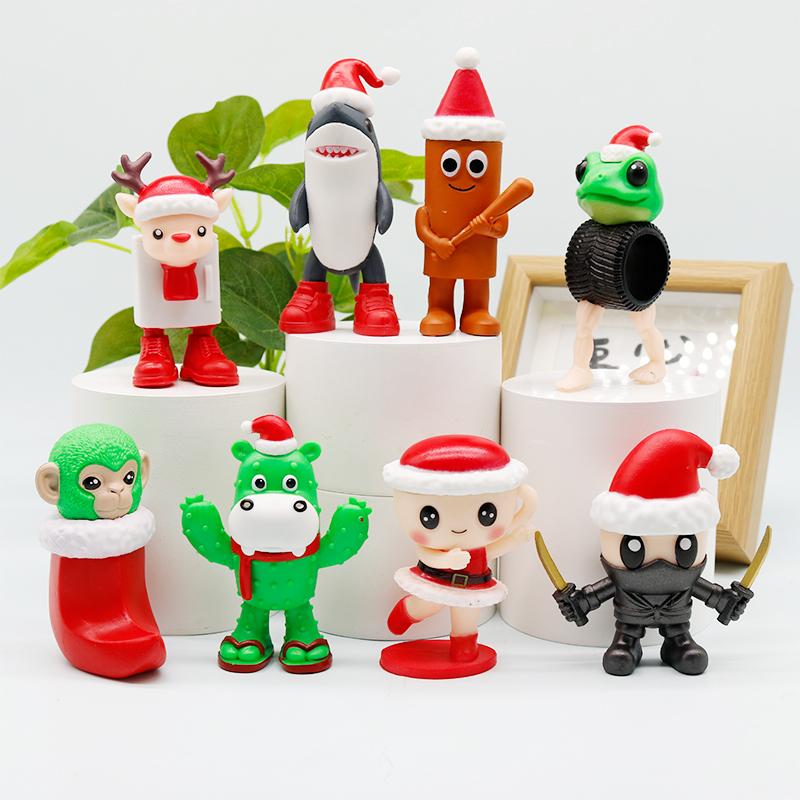 Italian Brainrot Tung Sahur Doll Toy Tralalero Tralala Doll Bombardino Crocodilo Shimpanzini Bananini Blind Box Card