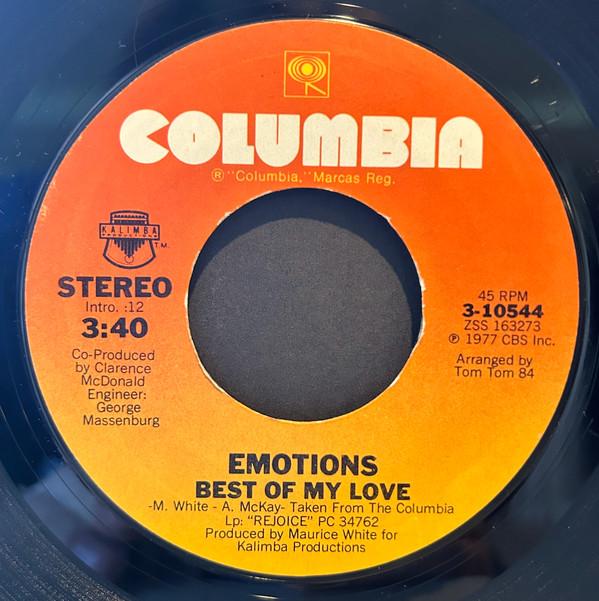

7inch Record EMOTIONS Best Of My Love 310544 Columbia 1977 US SoulFunk Used