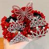High Ponytail Fixed Artifact Children's New Year Crown Rhinestone Crystal Chinese Kids Hair Claw Hair Accessories Pearl