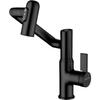 Rotatable Bathroom Faucet with Temperature Display In Fahrenheit (Batteries-Free), 3 Water Outlet Modes, Matte Black
