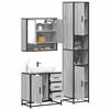 VidaXL 3-piece Bathroom Furniture Set Sonoma Grey, Bathroom Cabinet, Toilet Storage Cabinet, 3301108