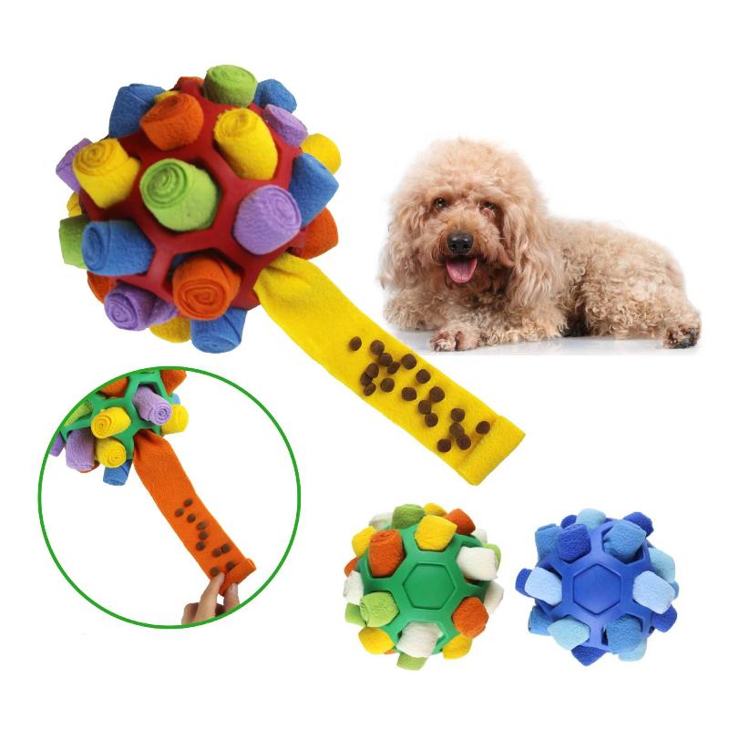 Juguete de Bola Olfateadora para Perros, Juguete de Bola Escondite de Comida para Perros, Juguete Educativo Anti-Mordiscos para Mascotas en Casa Adecuado para Perros Pequeños