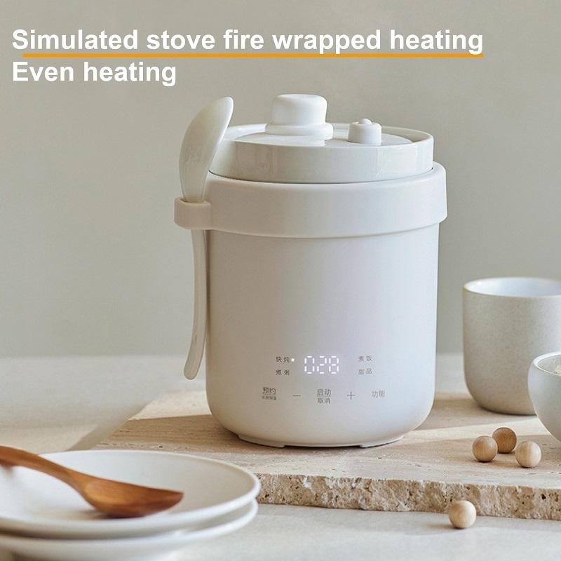 Xiaomi 600ml Rice Cooker Multi-function Ceramic Non-stick Fast Electric Cook Pot Portable Electric Lunch Box Mini Electric Stew Pot