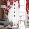 Christmas And Winter Snowman Poinsettia Curtains For Living Room Bedroom Home Decoration Window Voile Tulle Curtain Drapes