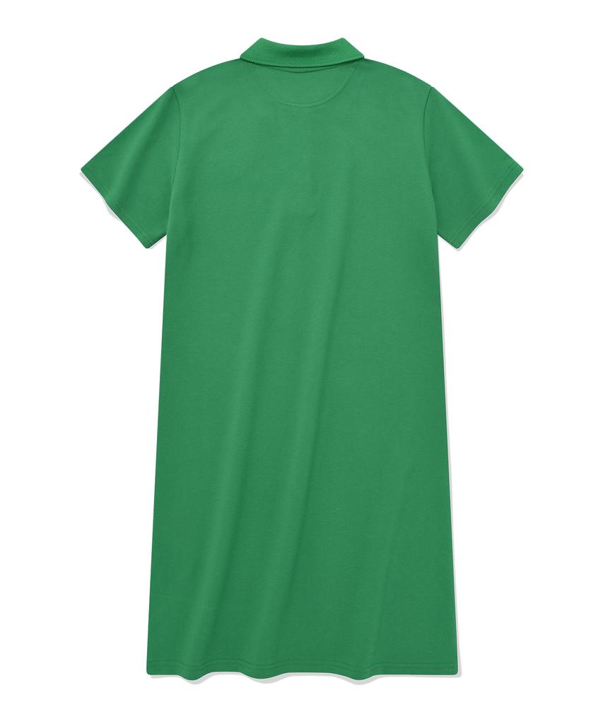 Covernat Woman Clover Heart Pique Dress Green