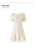 Elegant French Beaded Ruffle Hem Patchwork Gauze Dress for Women - Summer New Arrival