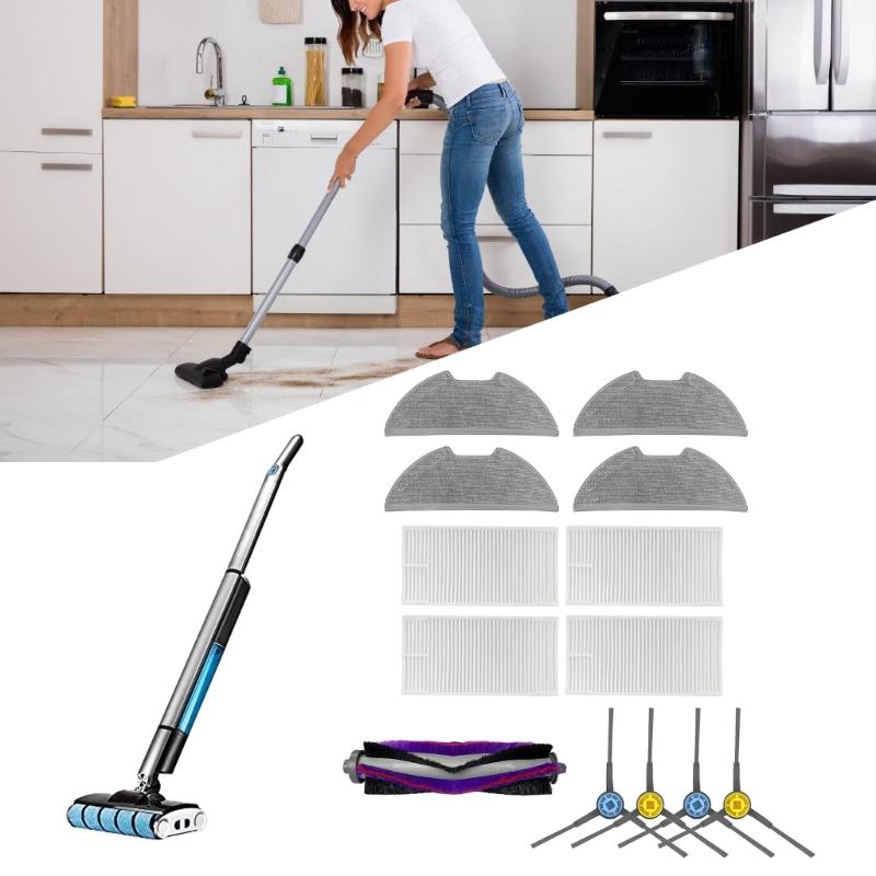 Vacuum Cleaner Rollers Brush Mopping Cloth Plastic Filter Side Brush Robot Vacuum Accessories Suitable for E10S Model