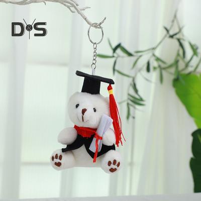 Teddybär zum Schulabschluss mit Doktorhut, hypoallergenes Plüschtier, Begleiter für Kinder, Puppe, Schlüsselanhänger, Accessoire und Schreibtischdeko für Absolventen