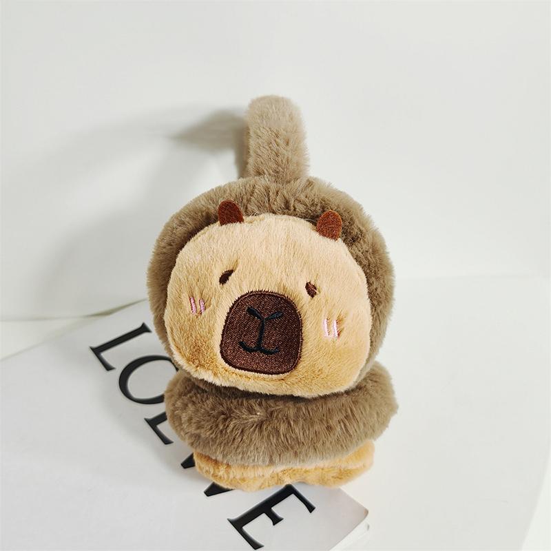 Cute Plush Capybara Earmuffs Warmer Ear Cover For Women Men Winter Warm Earflaps Outdoor Cold Protection Cycling Ear-Muffs