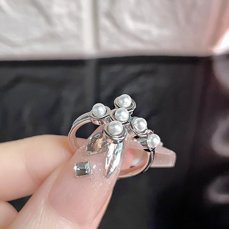 French Cross Opening Adjustable Ring High Sense Fashion Index Finger Joint Ring Niche Design Personalized Ring