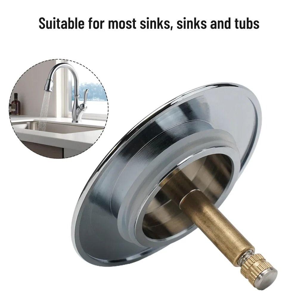 1Pcs Brass Bathtub Plug Only Flat Seal Bathroom Tub Drain Filter New Bath Stopper