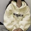 Women's Loose Hooded Sweater Coat New Autumn Winter Top
