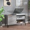 VidaXL Record Cabinet, Side Cabinet with Storage, Furniture for Turntable, Living Room Buffet, Modern, Sonoma Grey 831955