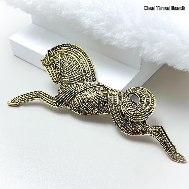 

Ретро брошь «Зодиак Лошадь», гальванизированная булавка из сплава для мужчин и женщин