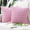 Solid Color Plush Double-Sided Pillowcase Corduroy Cushion Cover Decorative Sofa Bed Head Lumbar Support Pillowcase Set Of Two