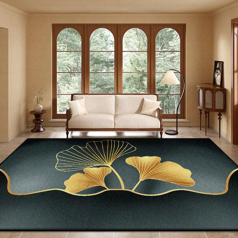 Modern Plant Pattern Large Living Room Rug Non-slip Flower Design Sofa Table Mat Soft Bedroom Decoration Aesthetic Rug Washable