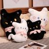 Adorable Plush Black Cat Stuffed Toy Soft And Cuddly Cartoon Kitty Pillow Gift