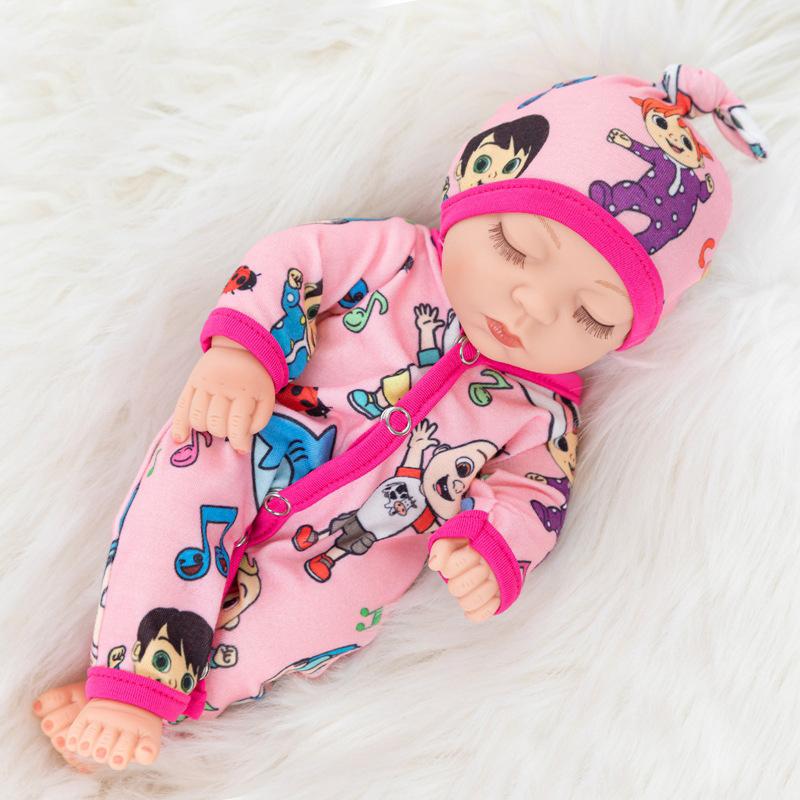 30CM Washable Lifelike Soft Hand-painted Simulation Baby Reborn Doll Children Accompany Play Doll