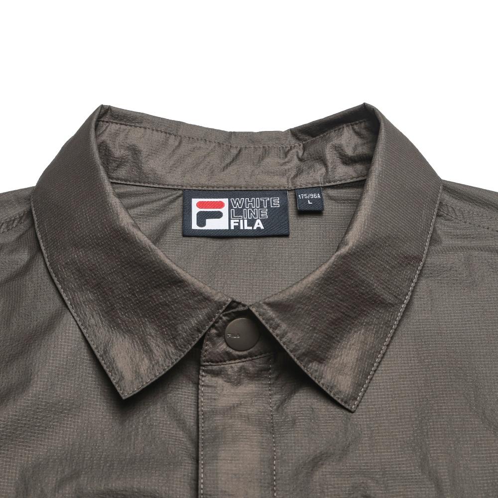 FILA Original Patchwork Mountain Style Casual Comfortable Shirt Men shirts Dry-Wood-Khaki F11M629404FMK