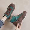 Genuine Leather Thick Bottom Short Boots Retro High-top Shoes Casual Single Boots