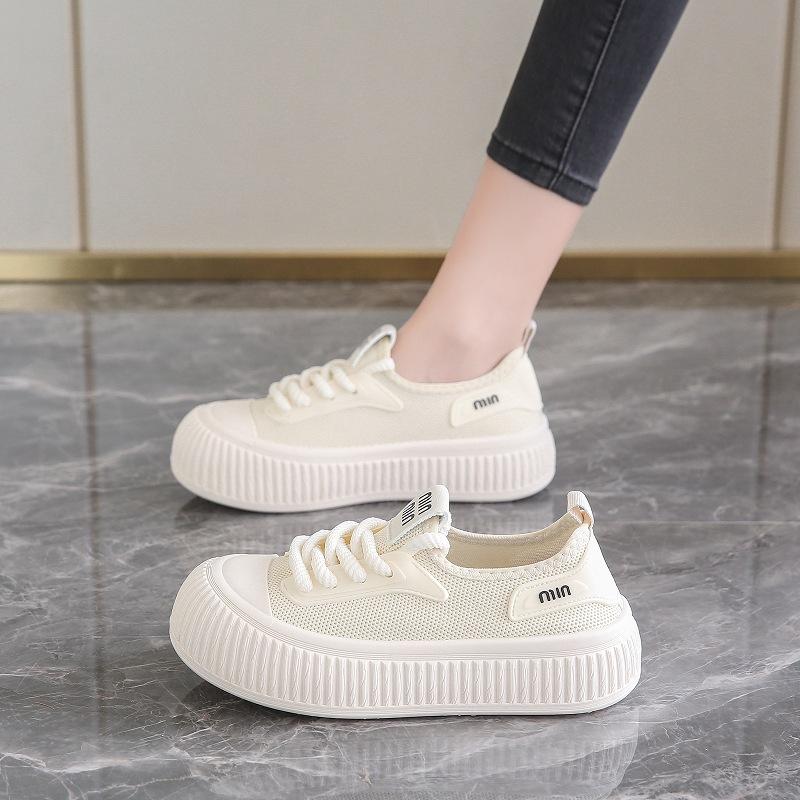 Temperament Soft-soled Little White Shoes Women's Summer New Breathable Versatile Student Board Shoes Non-slip Thick-soled Casual Sports Shoes