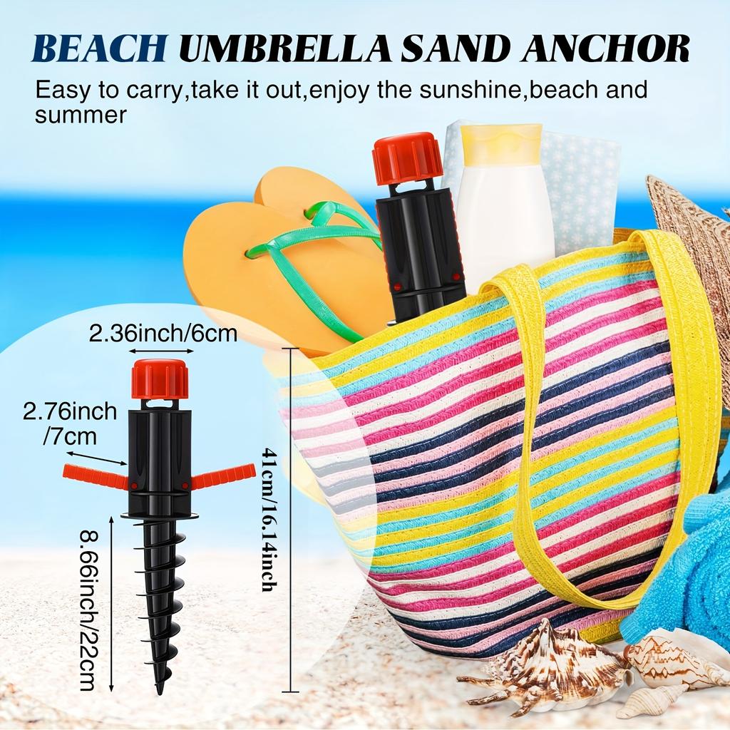 1pc Beach Umbrella Wind Anchor Holder | 360° Anti-Rotation Design | Suitable for 90% of Umbrellas | Universal for Beach Camping