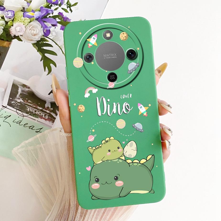 For Honor X9d Case MTN-NX1 Cute Dinosuar Cartoon Cover Soft TPU Phone Cases For Honor Magic 8 Lite X 70 HonorX70 HonorX9d Fundas