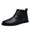 Fashion Italian Men Handmade Flat Designer Chelsea Business Dress Boots Brand Comfy Genuine Leather Shoes Fashion Classic Chelsea Boots