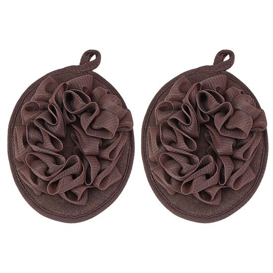 2Pcs Shower Ball Fashion Eco-friendly Convenient Durable Extremely Firm Bath Loofah for Adult