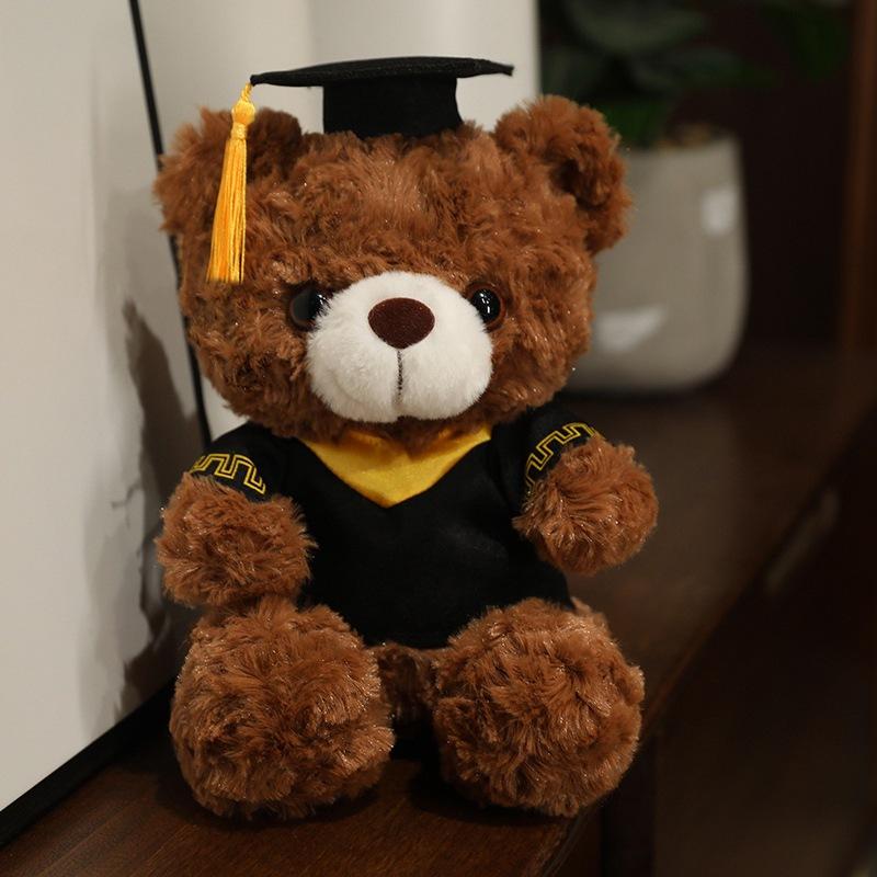 

Cute Dr. Bear Bear Doll Plush Toy Graduation Hug Bear Doll Ragdoll Graduation Souvenir Gift 23cm（0.1kg）