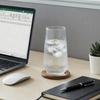 Heat-Resistant Ribbed Glass Cups Vertical Stripes Milk Cup Tea Mug Juice Cup  Office