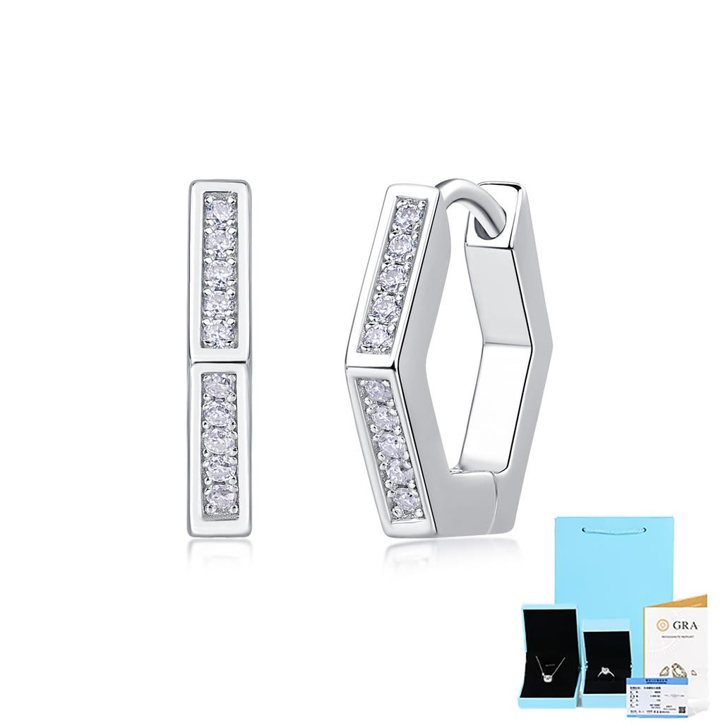 S925 Silver Mood Earrings Moissanite Earrings Ear Jewelry