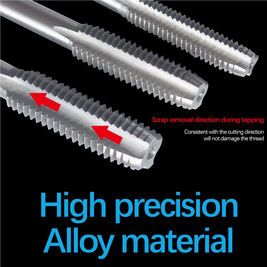 6 Pieces/Set Portable T-handle Tap Wrench Replacement Assortment High Speed Steel Taps Spanner Hardware Repair Handtool