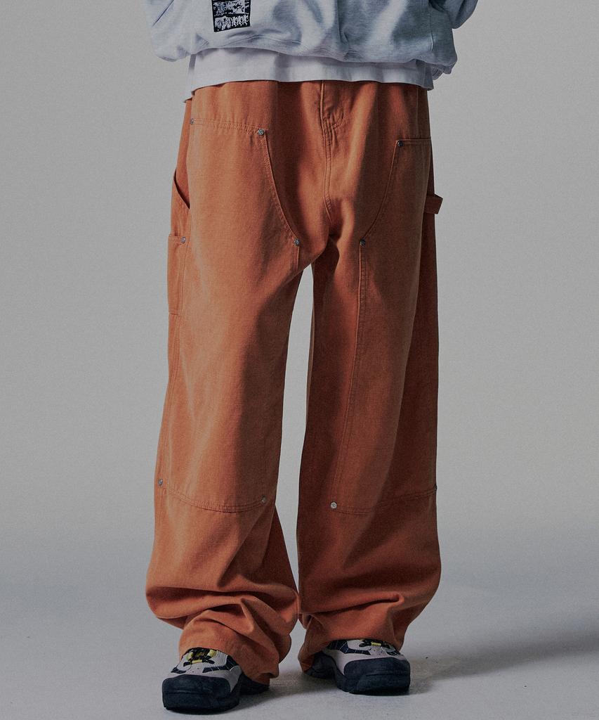 NOT4NERD Relax Fit Carpenter Pants - Orange