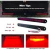 10" LED Trailer Brake Lights Bar Strip Aluminum Alloy Base Red Stop Turn Identification Side Marker Tail Lights Assembly For Truck Marine Boats, 15