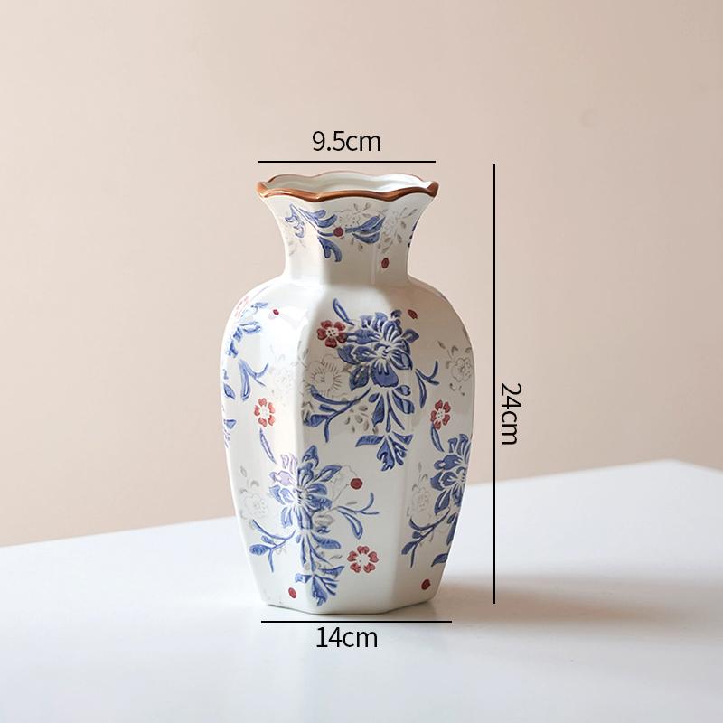 Ceramics Flower Vase Decorative Vase Desktop Ornament Table Decoration Flower Arrangement Holder Ceramic Vase Flower Pot
