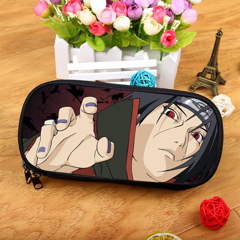 Naruto Uchiha Kakashi Large Capacity Nylon Pencil Case For Students And Office Use