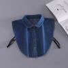 Korean Style Jean Fabric Fake Collar for Women Multi Use Sweater Hoodie Shirt Casual Decorative Fake Collar Women Accessories