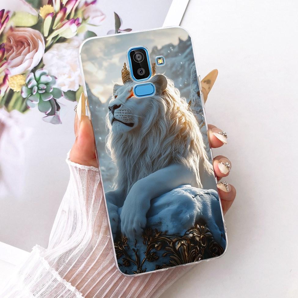 Clear Cover For Samsung J8 2018 Case SM-J810G Cute Cat Fashion Butterfly Funny 2D Painted Casing For Samsung Galaxy J8 2018
