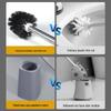 Long-Handled Toilet Brush Set with Base for Easy Cleaning of Bathroom Corners